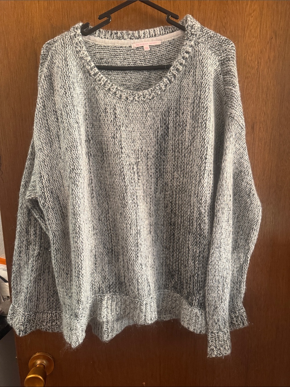 Victoria's Secret Gray Marled Scoop Neck Sweater